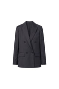 Çizgili Normal Kesim Esnek Yün Karışımlı Blazer Ceket