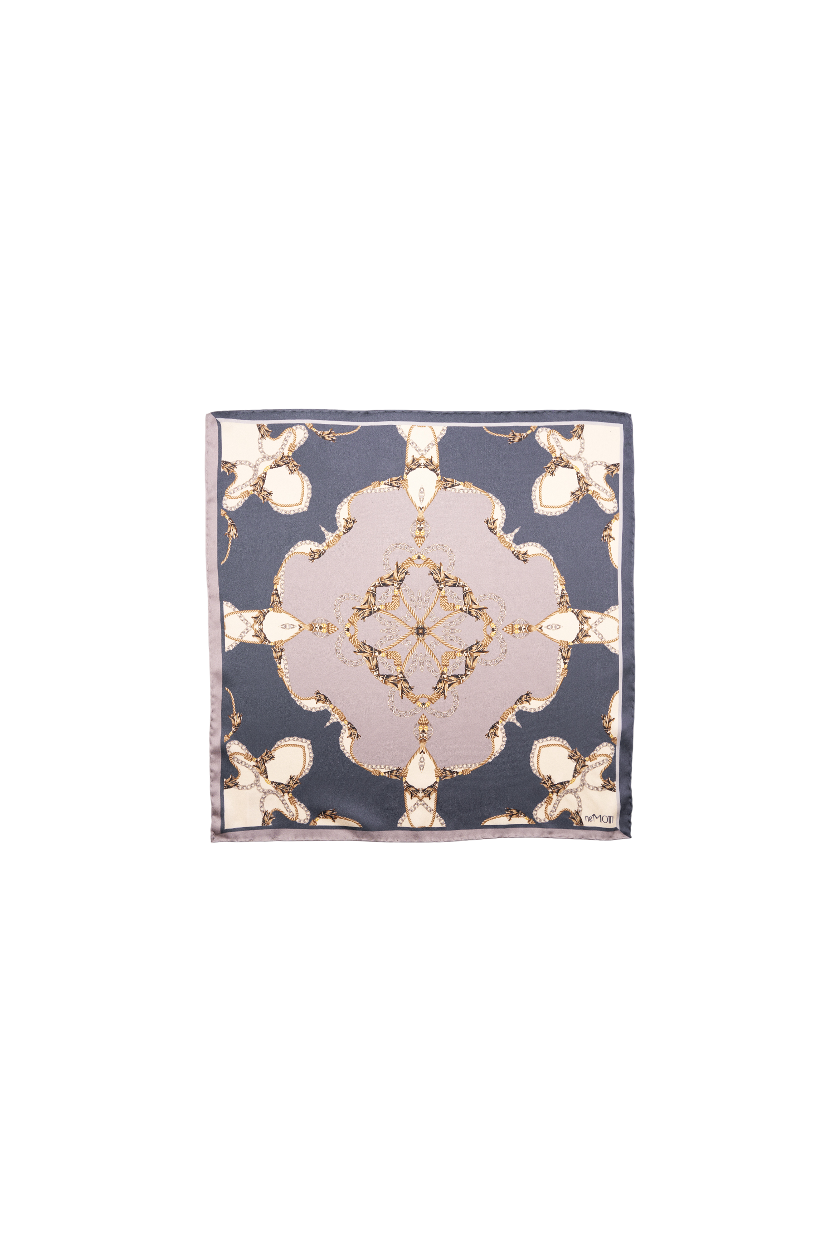 Mini Scarf with Baroque Chain print