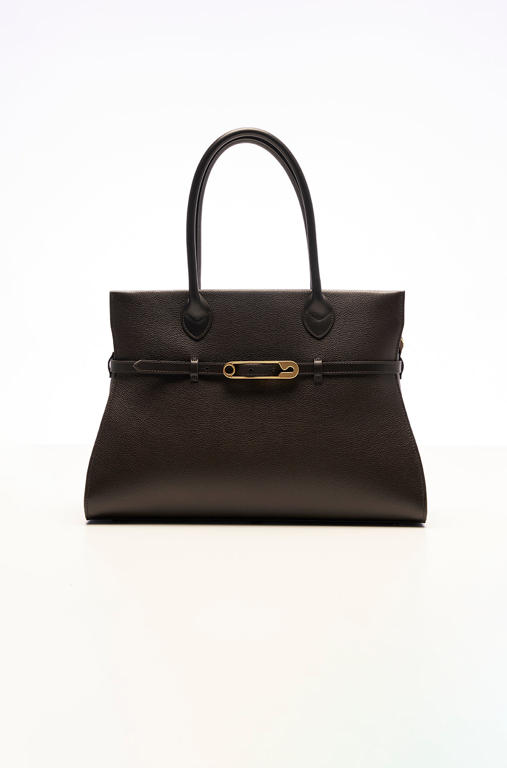 Tote bag in leather with Safty Pin/Belt detail