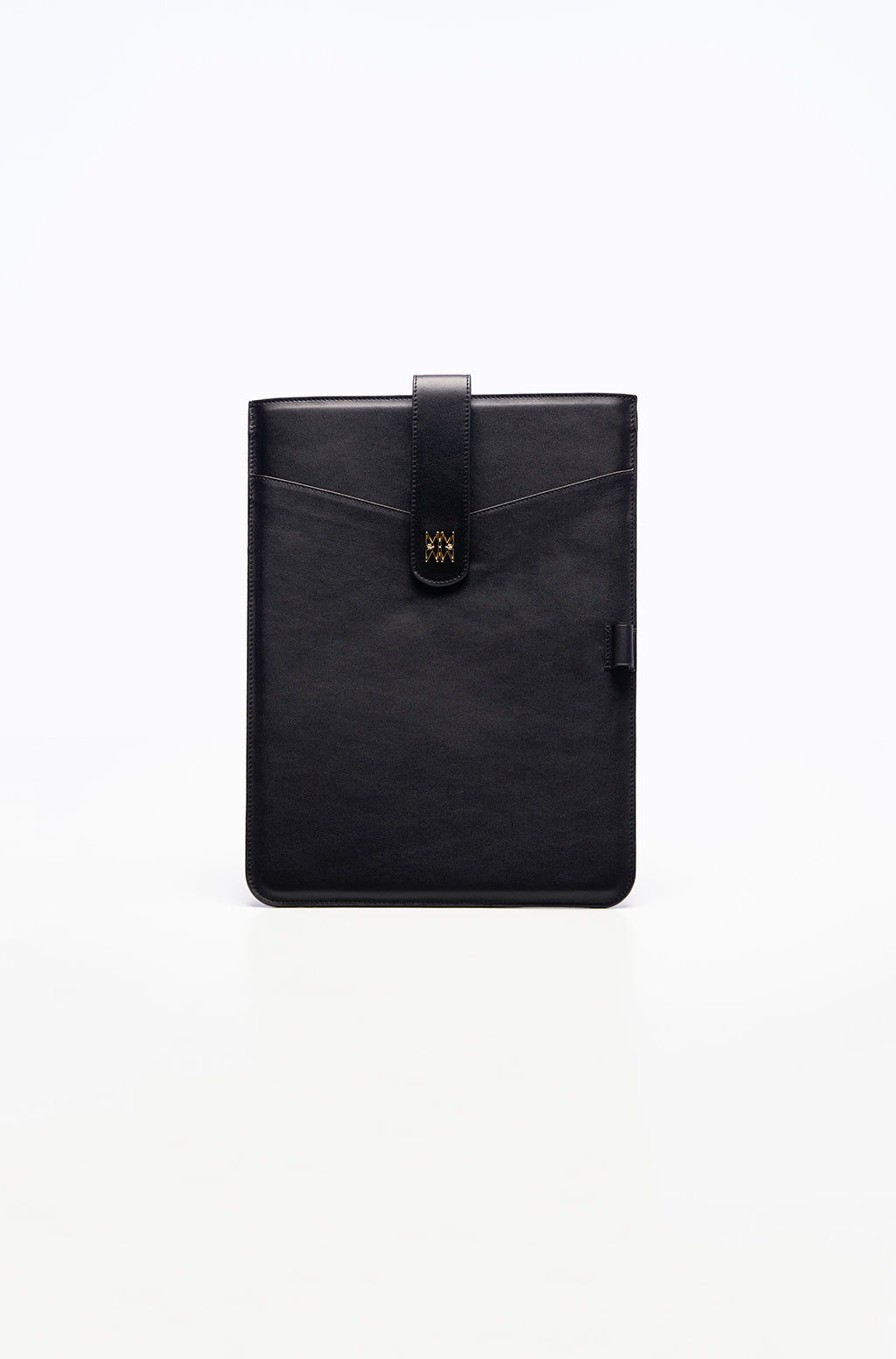 Leather Laptop Sleeve With Metallic Monogram