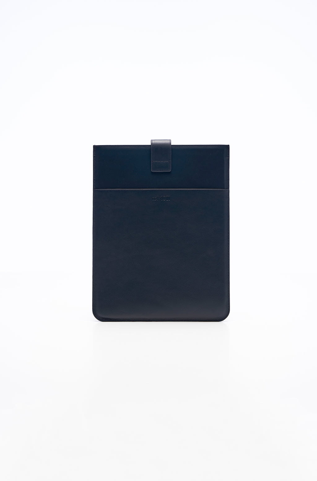 Leather Laptop Sleeve With Metallic Monogram