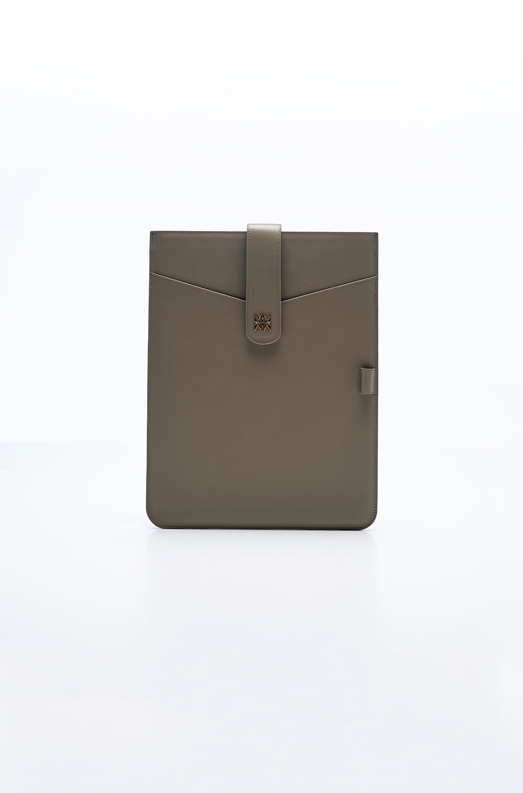 Leather Laptop Sleeve With Metallic Monogram