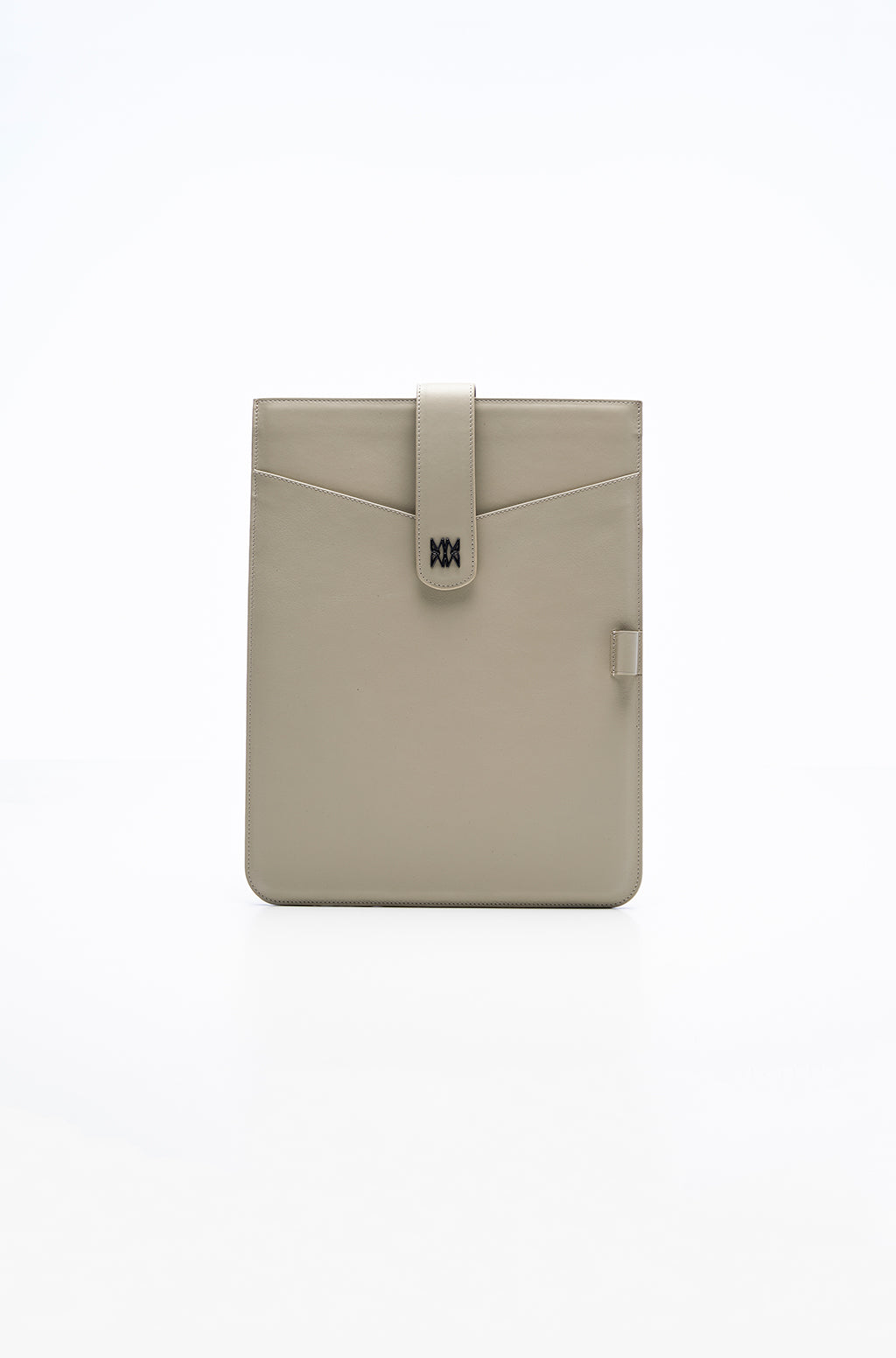 Leather Laptop Sleeve With Metallic Monogram