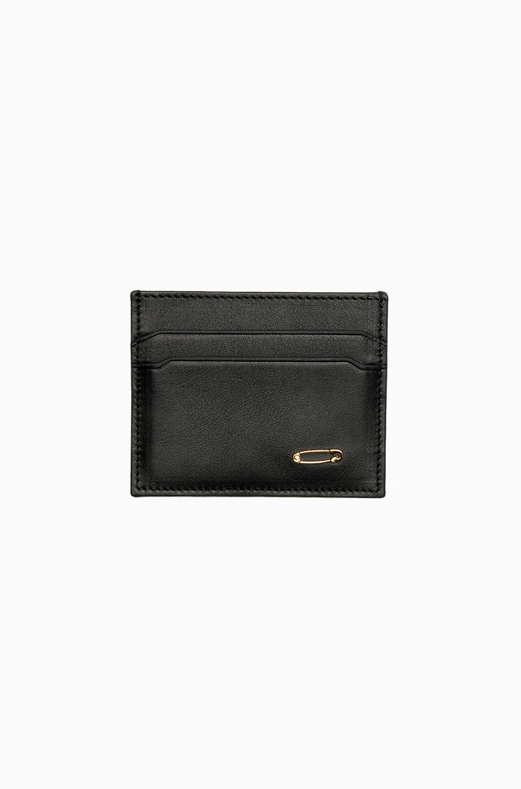 Leather Card Holder With Safty-Pin Detail