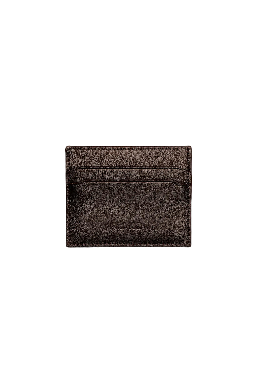 Leather Card Holder With Debossed Logo – Nemotti