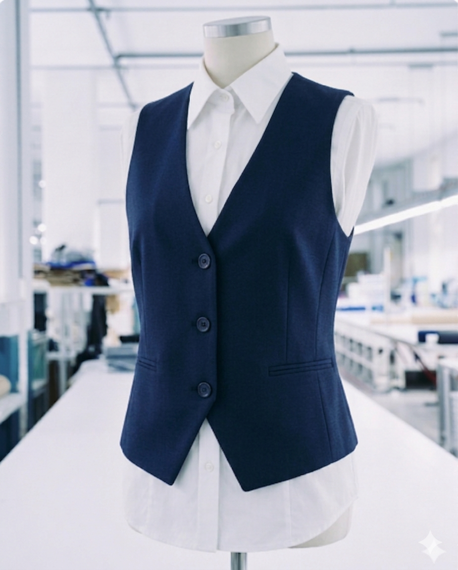 Slim-Fit Stretch wool blend Waistcoat