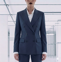 Slim-Fit Double-breasted Stretch wool blend Blazer