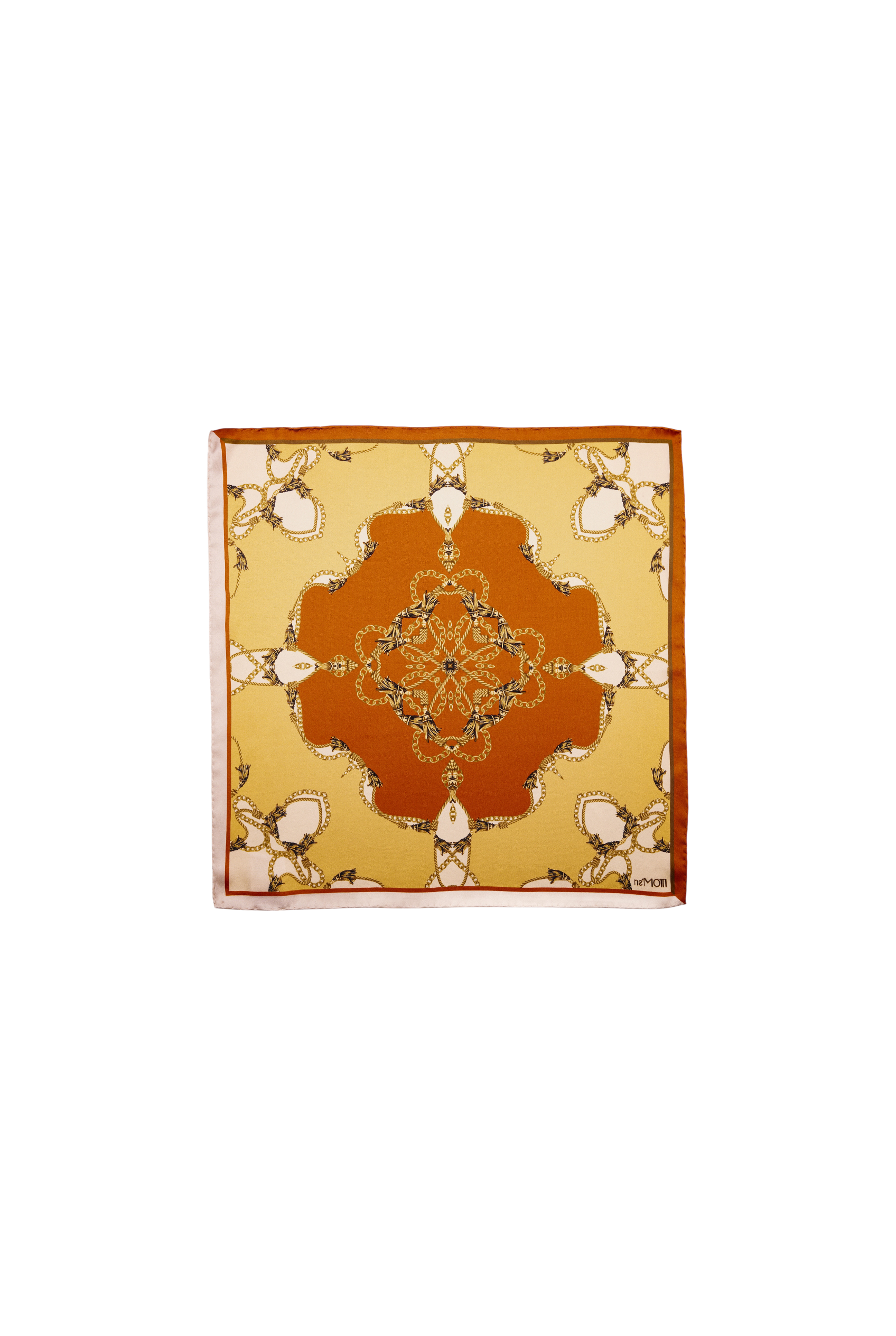 Mini Scarf with Baroque Chain print