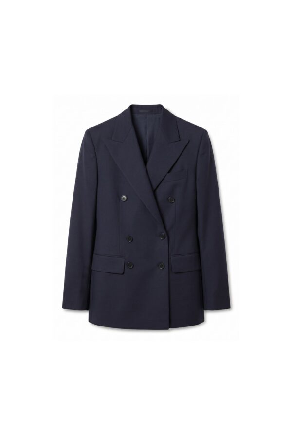 Slim-Fit Double-breasted Stretch wool blend Blazer
