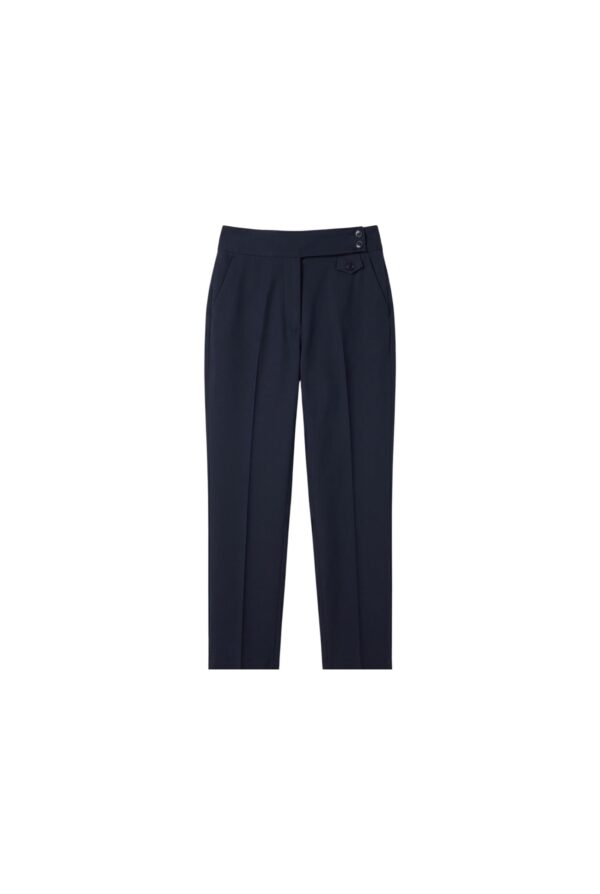 Tailored Straight Stretch wool blend Trousers