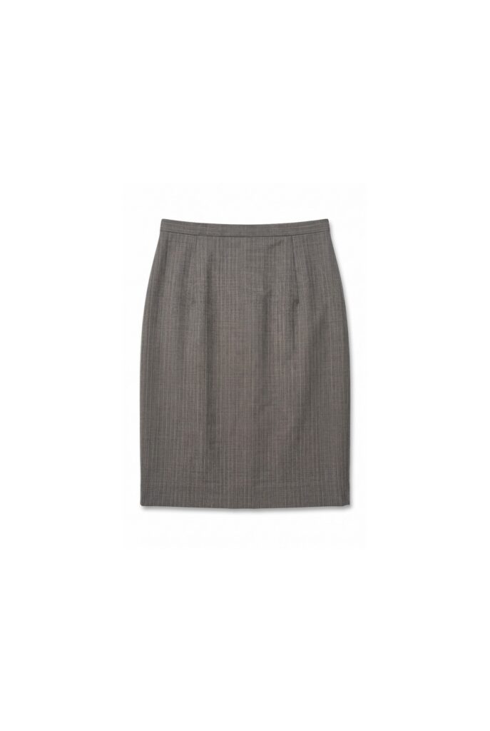 Slim-Fit Stretch Wool Blend Mini Pencil Skirt
