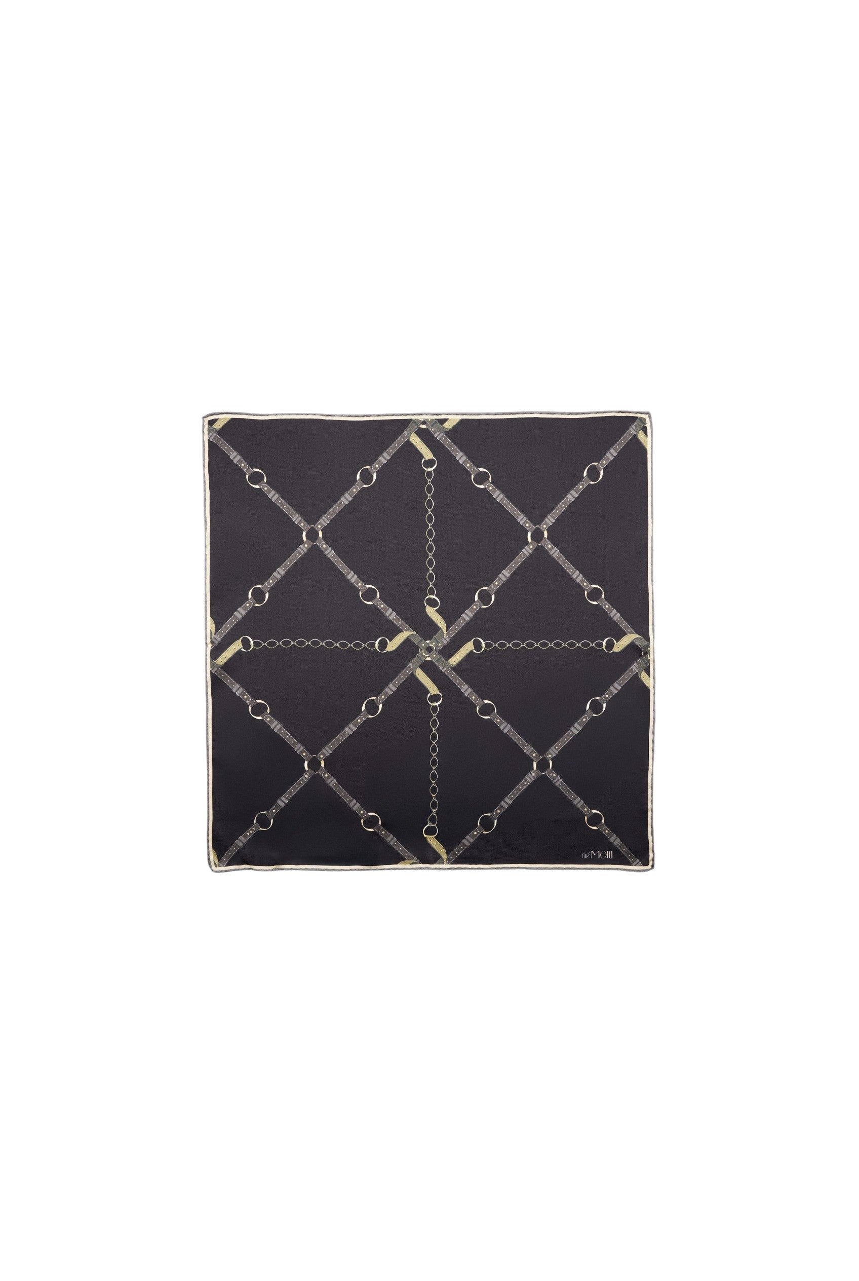 Silk Mini Scarf with Equestrian Link print - Image 11