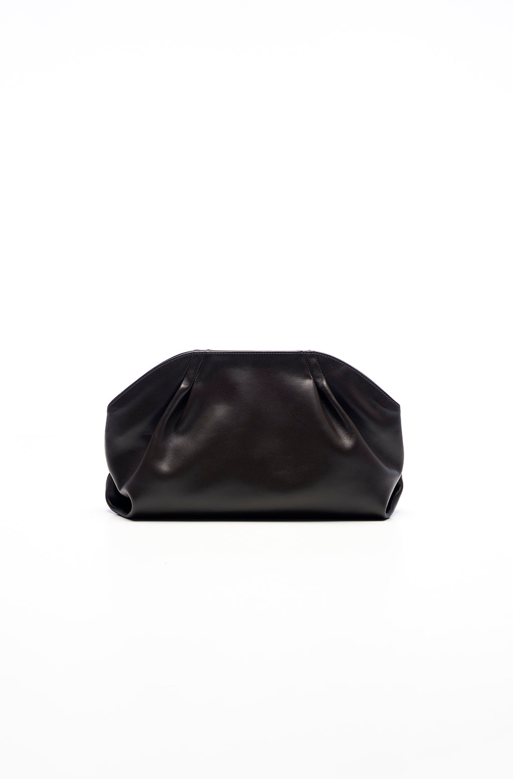 Leather Slouchy Clutch With Metallic Monogram - Image 21