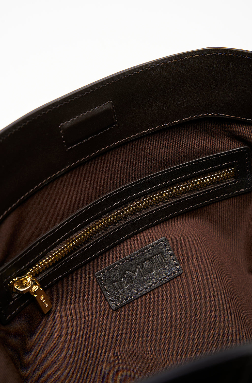 Leather Slouchy Clutch With Metallic Monogram - Image 23