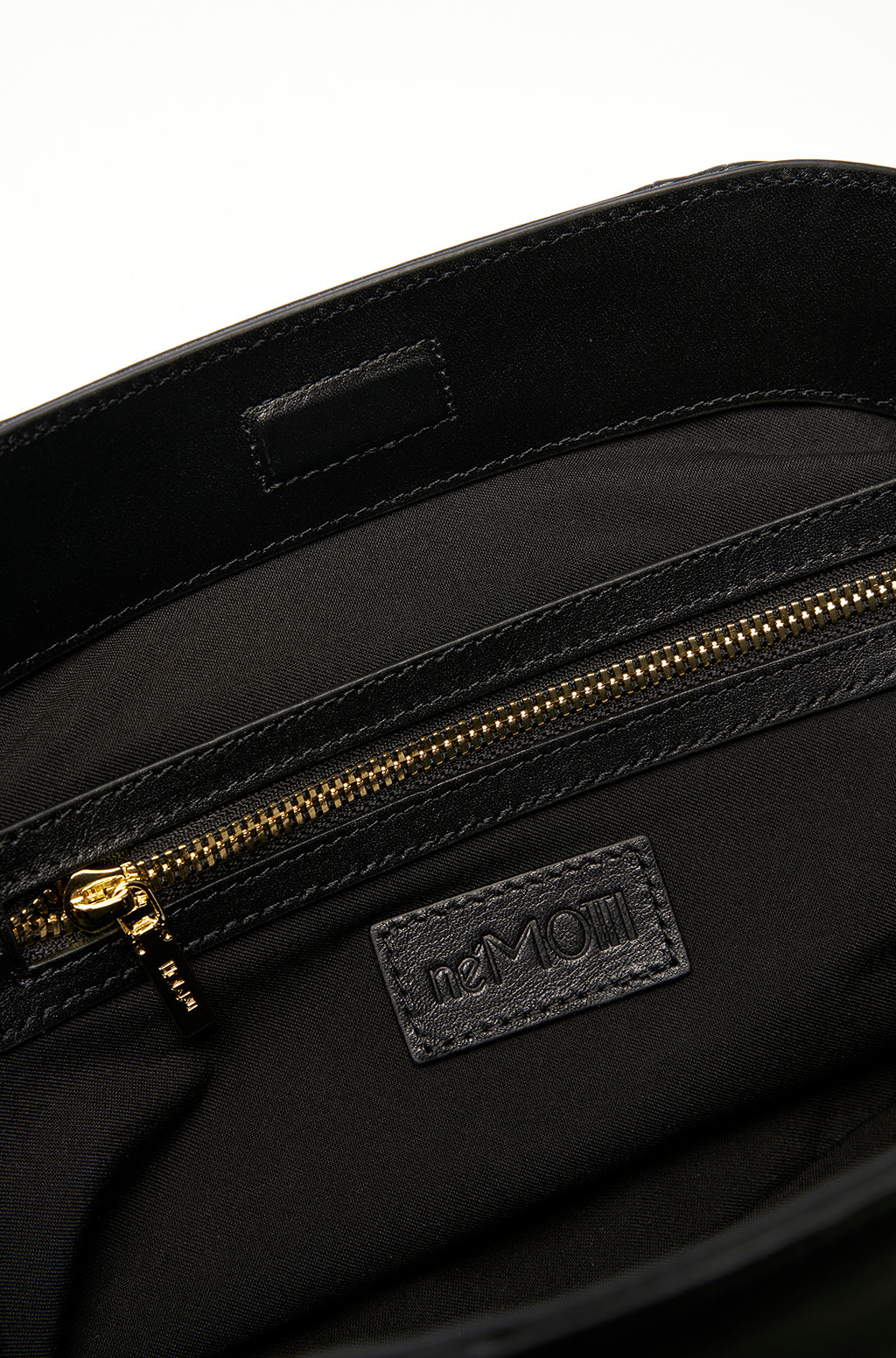 Leather Slouchy Clutch With Metallic Monogram - Image 5