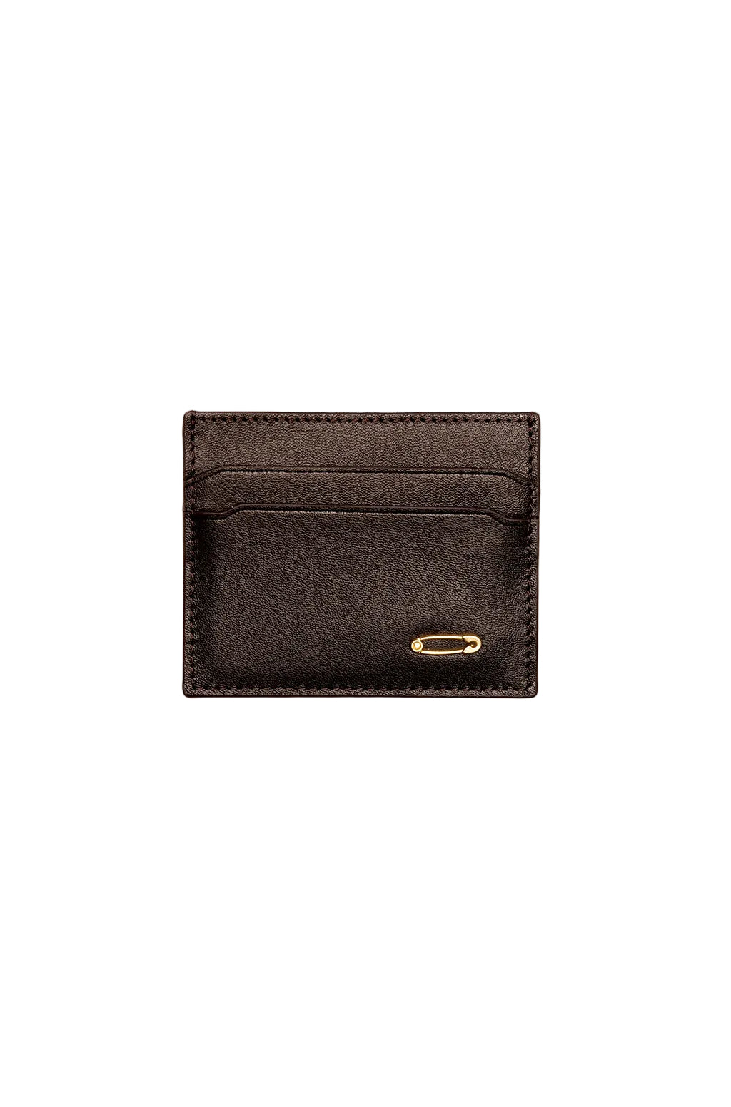 Leather Card Holder With Safty-Pin Detail - Image 3