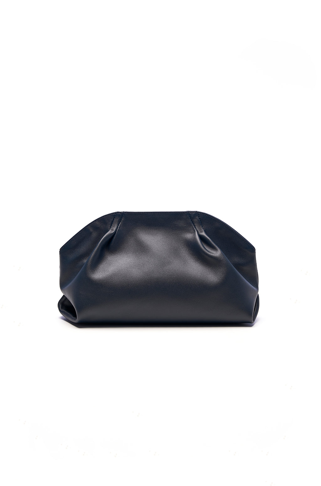 Leather Slouchy Clutch With Metallic Monogram - Image 15