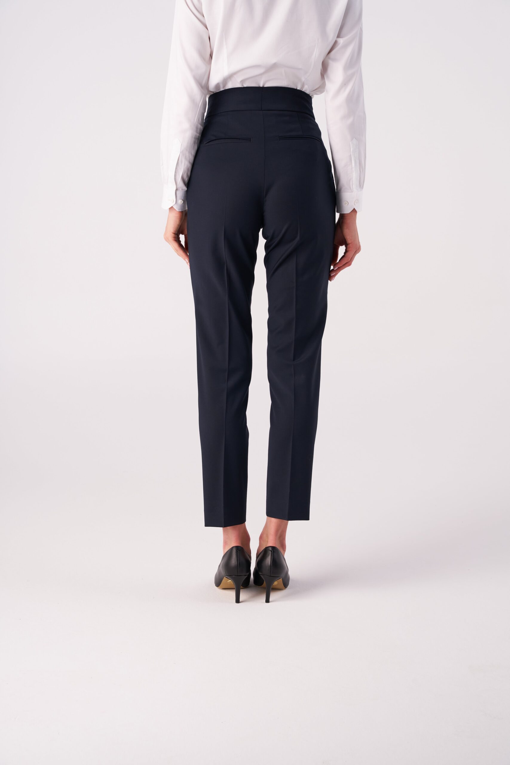 Tailored Straight Stretch wool blend Trousers - Image 3