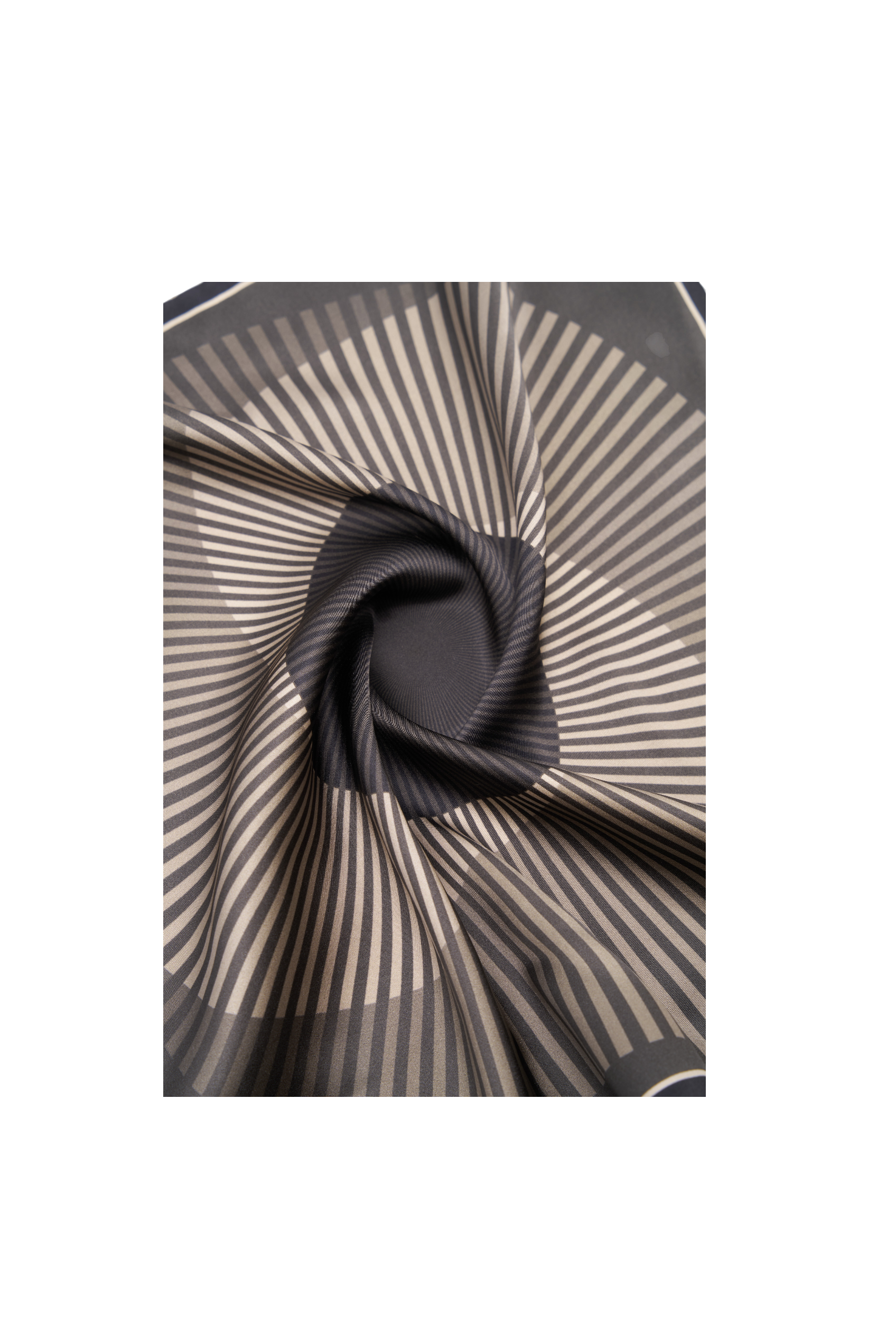 Silk Mini Scarf with Vortex print - Image 3
