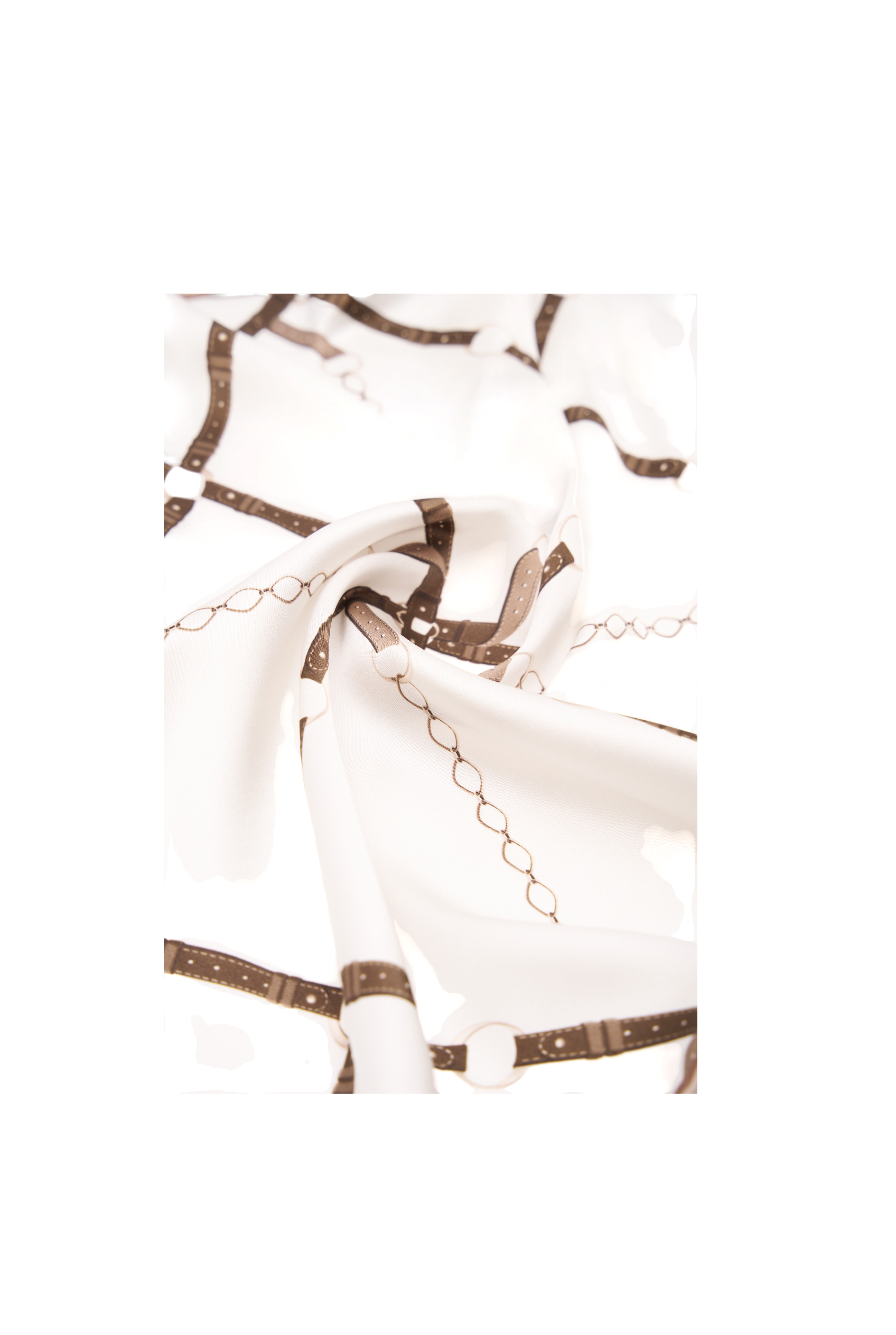 Silk Mini Scarf with Equestrian Link print - Image 7