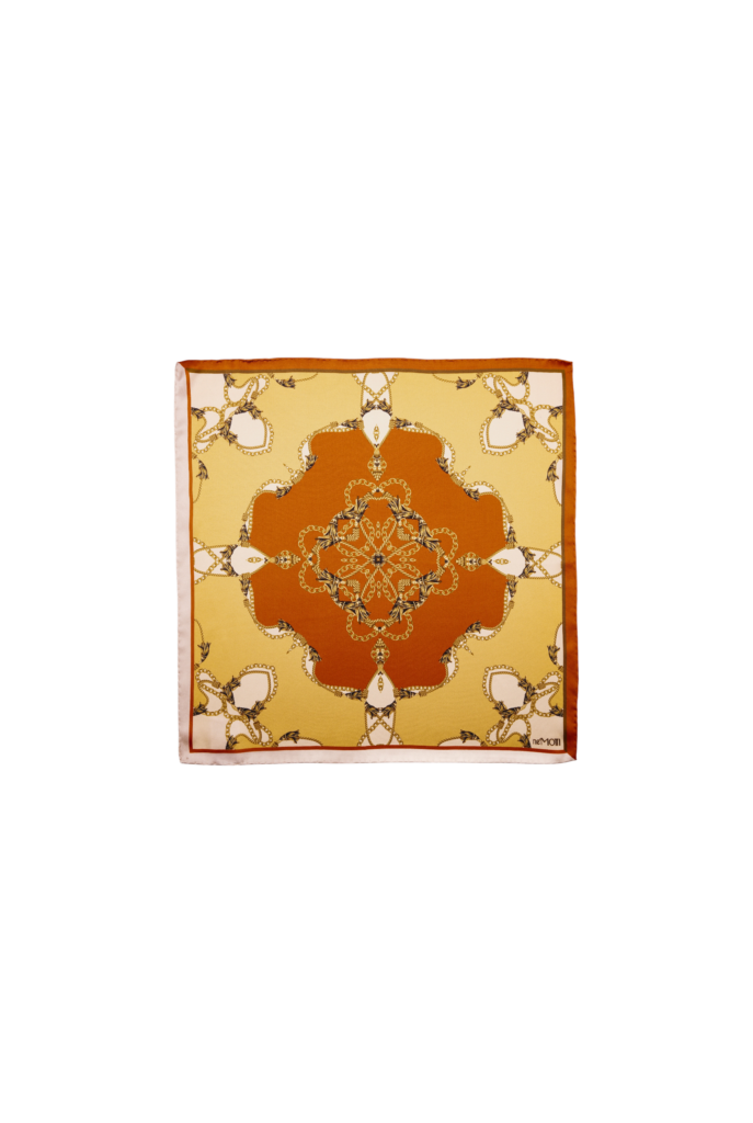 Mini Scarf with Baroque Chain print